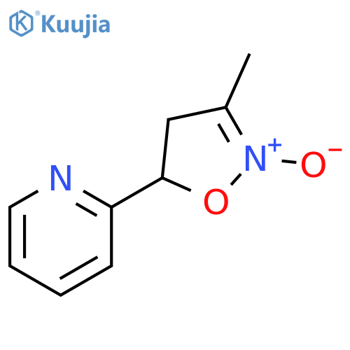 Pyridine, 2-(4,5-dihydro-3-methyl-2-oxido-5-isoxazolyl)- structure