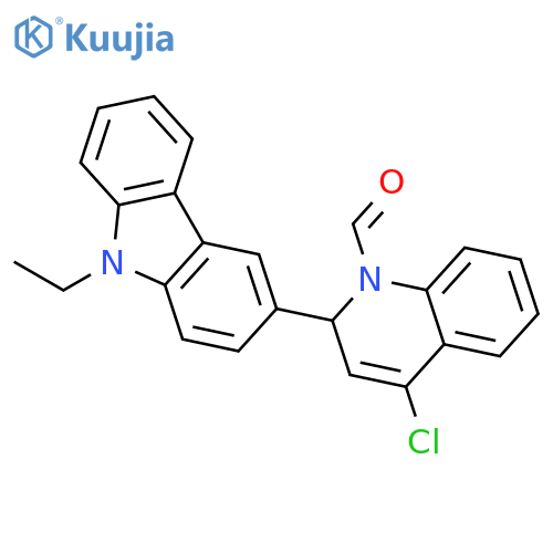1(2H)-QUINOLINECARBOXALDEHYDE, 4-CHLORO-2-(9-ETHYL-9H-CARBAZOL-3-YL)- structure