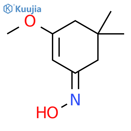 2-Cyclohexen-1-one, 3-methoxy-5,5-dimethyl-, oxime structure