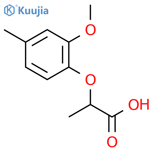 2-(2-methoxy-4-methylphenoxy)propanoic acid structure