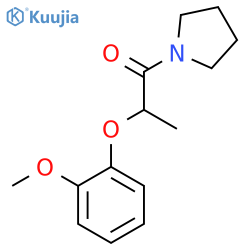 PYRROLIDINE, 1-[2-(2-METHOXYPHENOXY)-1-OXOPROPYL]- structure