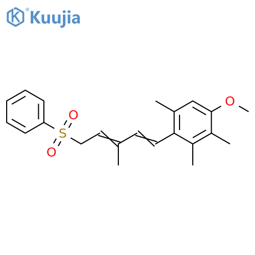Benzene,1-methoxy-2,3,5-trimethyl-4-[3-methyl-5-(phenylsulfonyl)-1,3-pentadienyl]- structure