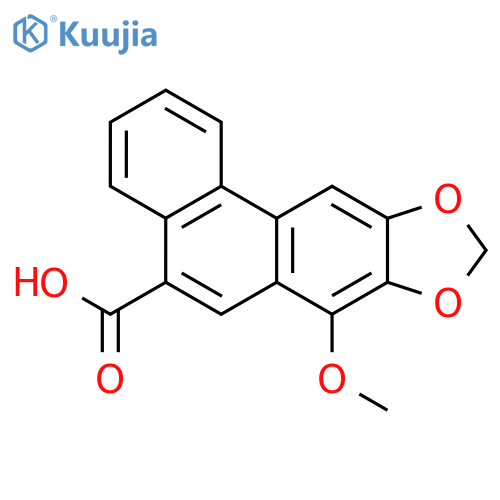 Phenanthro[2,3-d][1,3]dioxole-5-carboxylic acid, 7-methoxy- structure