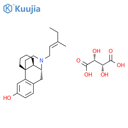 17-[(2E)-3-methylpent-2-en-1-yl]morphinan-3-ol 2,3-dihydroxybutanedioate (salt) structure