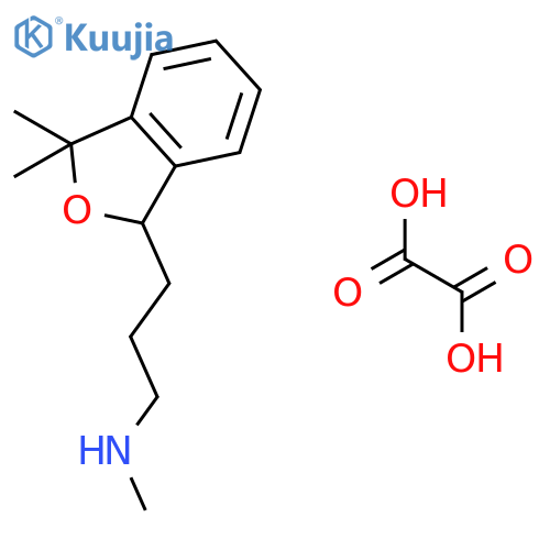 3-(3,3-dimethyl-1,3-dihydro-2-benzofuran-1-yl)-N-methylpropan-1-amine ethanedioate structure