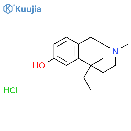 2,6-Methano-3-benzazocin-8-ol,6-ethyl-1,2,3,4,5,6-hexahydro-3-methyl-, hydrochloride (1:1) structure