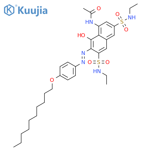 Acetamide,N-[7-[2-[4-(decyloxy)phenyl]diazenyl]-3,6-bis[(ethylamino)sulfonyl]-8-hydroxy-1-naphthalenyl]- structure