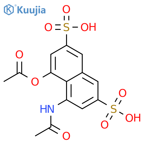 2,7-Naphthalenedisulfonicacid, 4-(acetylamino)-5-(acetyloxy)-, sodium salt (1:2) structure