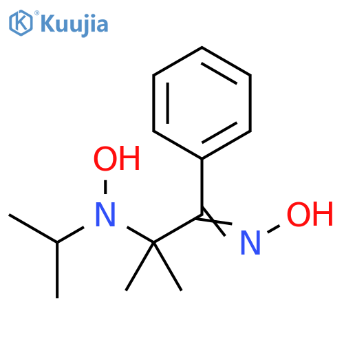 1-Propanone, 2-[hydroxy(1-methylethyl)amino]-2-methyl-1-phenyl-,oxime structure