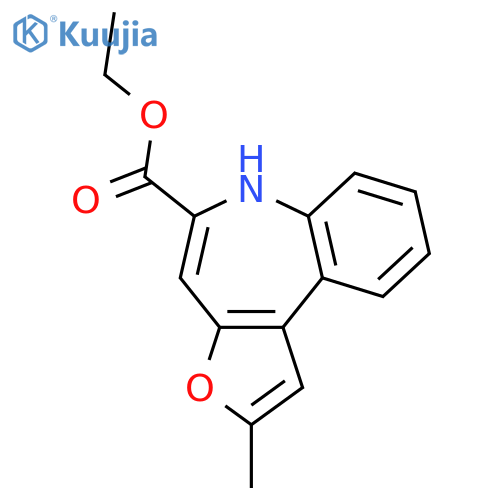 6H-FURO[2,3-D][1]BENZAZEPINE-5-CARBOXYLIC ACID, 2-METHYL-, ETHYL ESTER structure