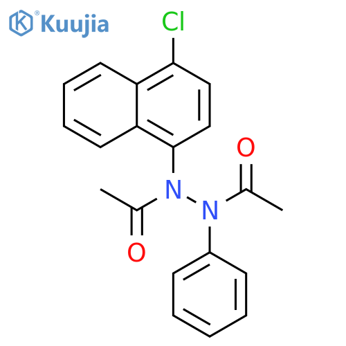 Acetic acid, 2-acetyl-1-(4-chloro-1-naphthalenyl)-2-phenylhydrazide structure