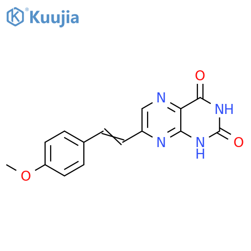 2,4(1H,3H)-Pteridinedione, 7-[2-(4-methoxyphenyl)ethenyl]- structure