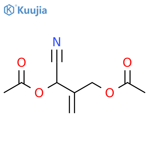 3-Butenenitrile, 2-(acetyloxy)-3-[(acetyloxy)methyl]- structure