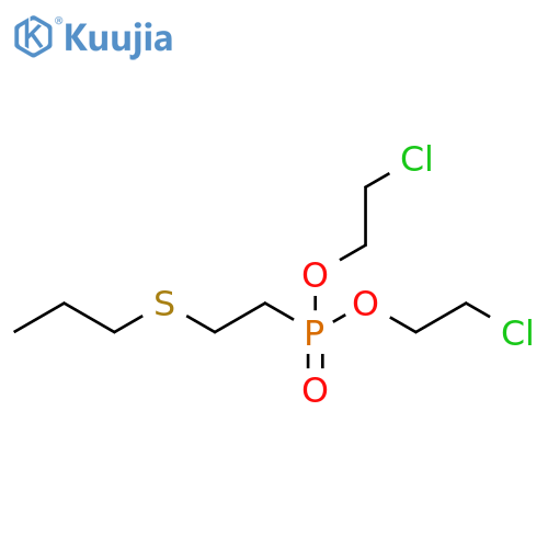 Phosphonic acid, [2-(propylthio)ethyl]-, bis(2-chloroethyl) ester structure