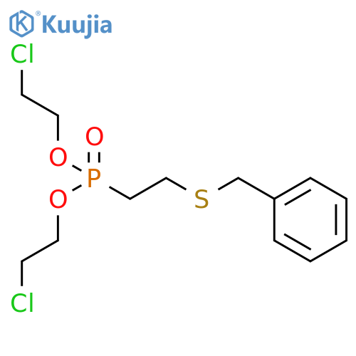 Phosphonic acid, [2-[(phenylmethyl)thio]ethyl]-, bis(2-chloroethyl) ester structure
