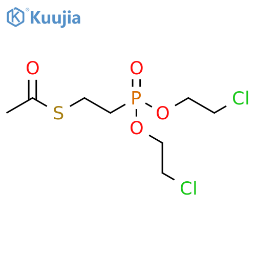 Ethanethioic acid, S-[2-[bis(2-chloroethoxy)phosphinyl]ethyl] ester structure