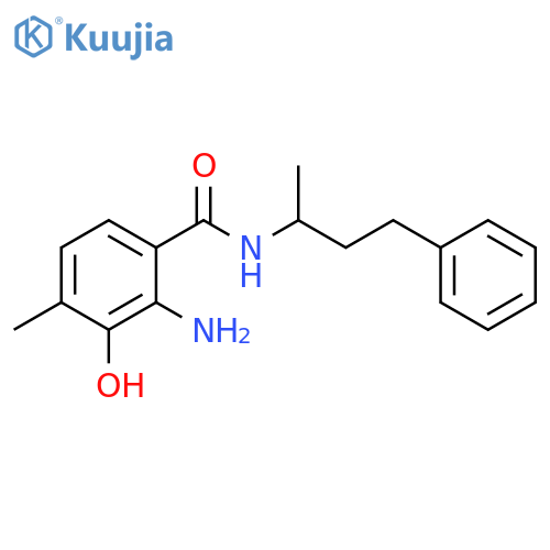 Benzamide, 2-amino-3-hydroxy-4-methyl-N-(1-methyl-3-phenylpropyl)- structure
