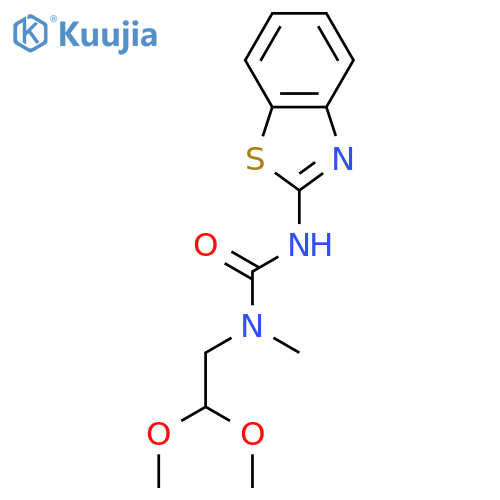 Urea, N'-2-benzothiazolyl-N-(2,2-dimethoxyethyl)-N-methyl- structure