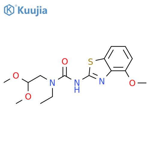 Urea, N-(2,2-dimethoxyethyl)-N-ethyl-N'-(4-methoxy-2-benzothiazolyl)- structure
