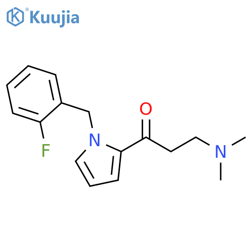 1-Propanone,3-(dimethylamino)-1-[1-[(2-fluorophenyl)methyl]-1H-pyrrol-2-yl]- structure
