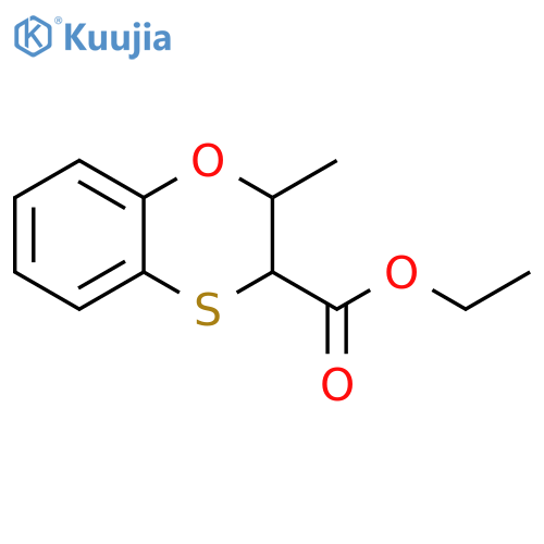 1,4-Benzoxathiin-3-carboxylic acid, 2,3-dihydro-2-methyl-, ethyl ester structure