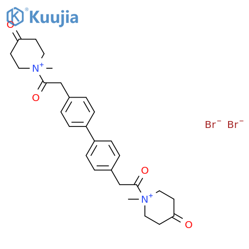 Piperidinium,1,1'-[[1,1'-biphenyl]-4,4'-diylbis(1-oxo-2,1-ethanediyl)]bis[1-methyl-4-oxo-,dibromide (9CI) structure