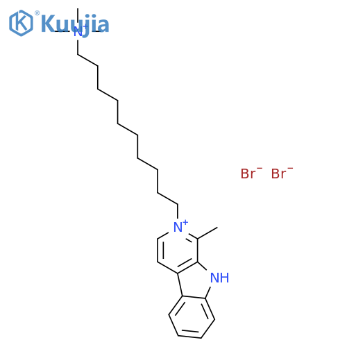 9H-Pyrido[3,4-b]indolium,1-methyl-2-[10-(trimethylammonio)decyl]-, bromide (1:2) structure