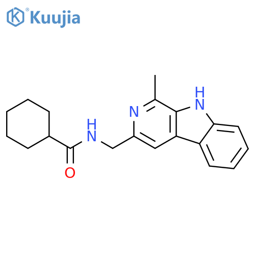 Cyclohexanecarboxamide,N-[(1-methyl-9H-pyrido[3,4-b]indol-3-yl)methyl]- structure