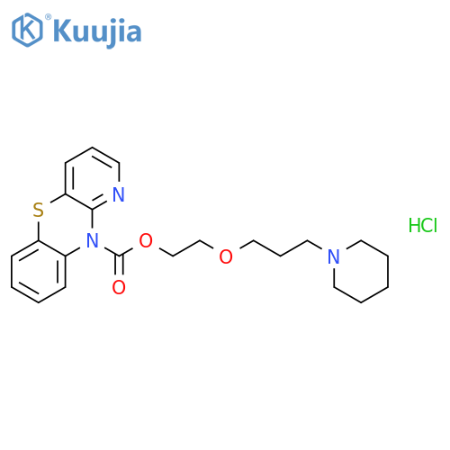 10H-Pyrido[3,2-b][1,4]benzothiazine-10-carboxylicacid, 2-[3-(1-piperidinyl)propoxy]ethyl ester, hydrochloride (1:1) structure