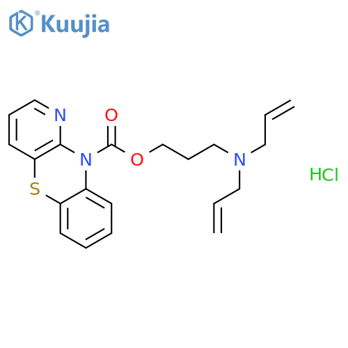 10H-Pyrido[3,2-b][1,4]benzothiazine-10-carboxylicacid, 3-(di-2-propen-1-ylamino)propyl ester, hydrochloride (1:1) structure