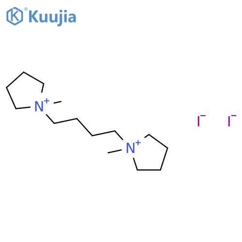 Pyrrolidinium,1,1'-(1,4-butanediyl)bis[1-methyl-, diiodide (9CI) structure