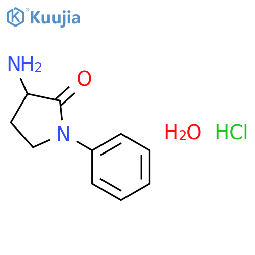 2-Pyrrolidinone,3-amino-1-phenyl-, hydrochloride, hydrate (1:1:1) structure