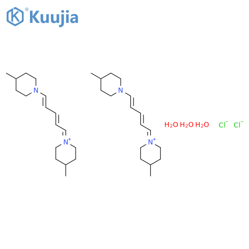 Piperidinium,4-methyl-1-[5-(4-methyl-1-piperidinyl)-2,4-pentadien-1-ylidene]-, chloride,hydrate (2:2:3) structure