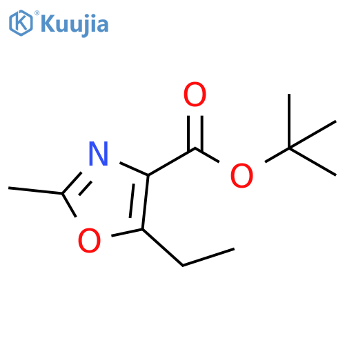 4-Oxazolecarboxylic acid, 5-ethyl-2-methyl-, 1,1-dimethylethyl ester structure