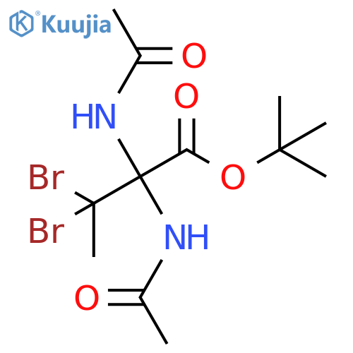 Butanoic acid, 2,2-bis(acetylamino)-3,3-dibromo-, 1,1-dimethylethylester structure