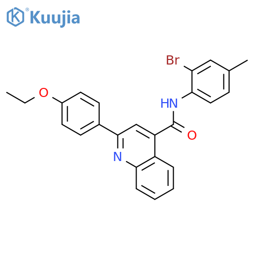 N-(2-bromo-4-methylphenyl)-2-(4-ethoxyphenyl)quinoline-4-carboxamide structure