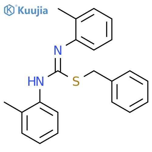 Benzyl N,N'-bis(2-methylphenyl)carbamimidothioate structure