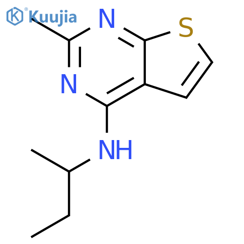 Thieno[2,3-d]pyrimidin-4-amine, 2-methyl-N-(1-methylpropyl)- structure