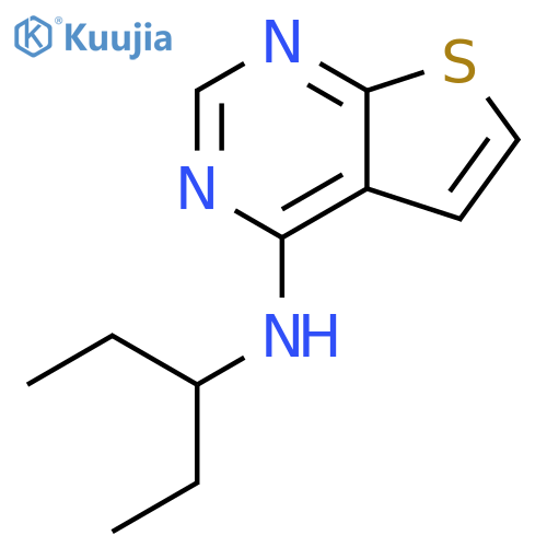 Thieno[2,3-d]pyrimidin-4-amine, N-(1-ethylpropyl)- structure