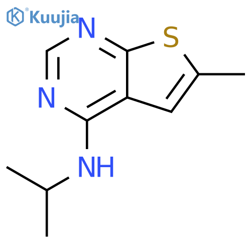 Thieno[2,3-d]pyrimidin-4-amine, 6-methyl-N-(1-methylethyl)- structure
