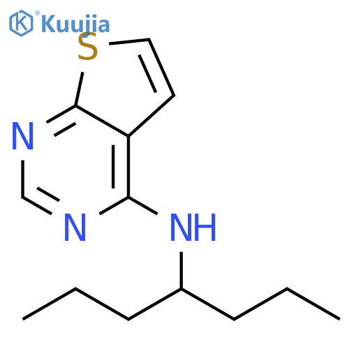 Thieno[2,3-d]pyrimidin-4-amine, N-(1-propylbutyl)- structure