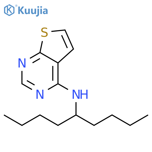 Thieno[2,3-d]pyrimidin-4-amine, N-(1-butylpentyl)- structure