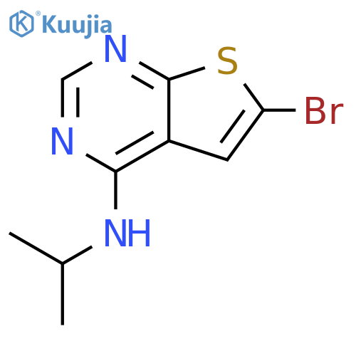 Thieno[2,3-d]pyrimidin-4-amine, 6-bromo-N-(1-methylethyl)- structure