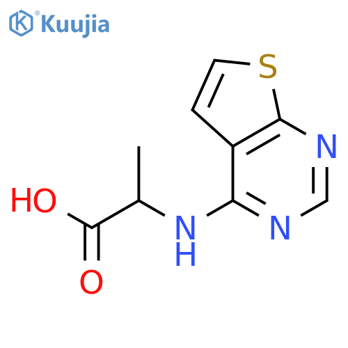(2S)-2-({thieno[2,3-d]pyrimidin-4-yl}amino)propanoic acid structure