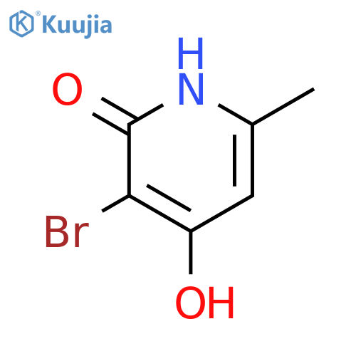 3-bromo-4-hydroxy-6-methyl-1,2-dihydropyridin-2-one structure