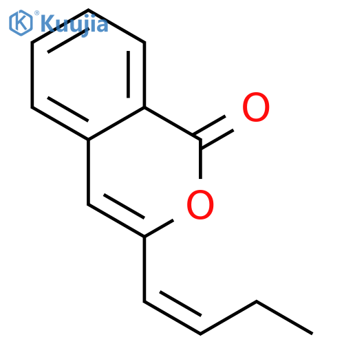 1H-2-Benzopyran-1-one, 3-(1-butenyl)-, (Z)- structure