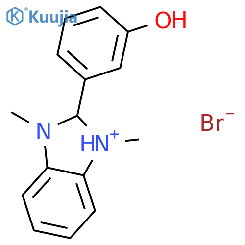 1H-BENZIMIDAZOLIUM, 2-(3-HYDROXYPHENYL)-1,3-DIMETHYL-, BROMIDE structure