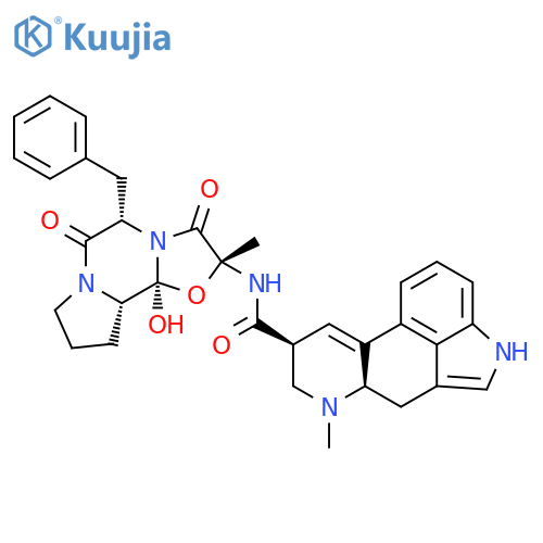 Ergotaman-3',6',18-trione,12'-hydroxy-2'-methyl-5'-(phenylmethyl)-, (5'a,8a)- structure