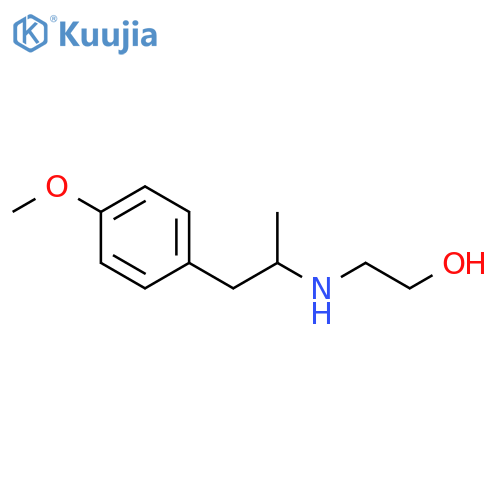 2-{1-(4-methoxyphenyl)propan-2-ylamino}ethan-1-ol structure