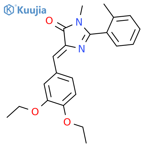 4H-Imidazol-4-one,  5-[(3,4-diethoxyphenyl)methylene]-3,5-dihydro-3-methyl-2-(2-methylphenyl)- structure